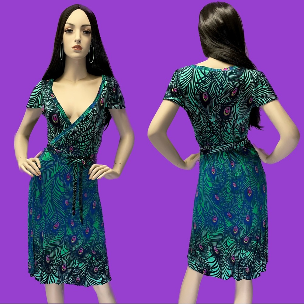 🦚 Matthew Williamson x H&M peacock dress, size S
